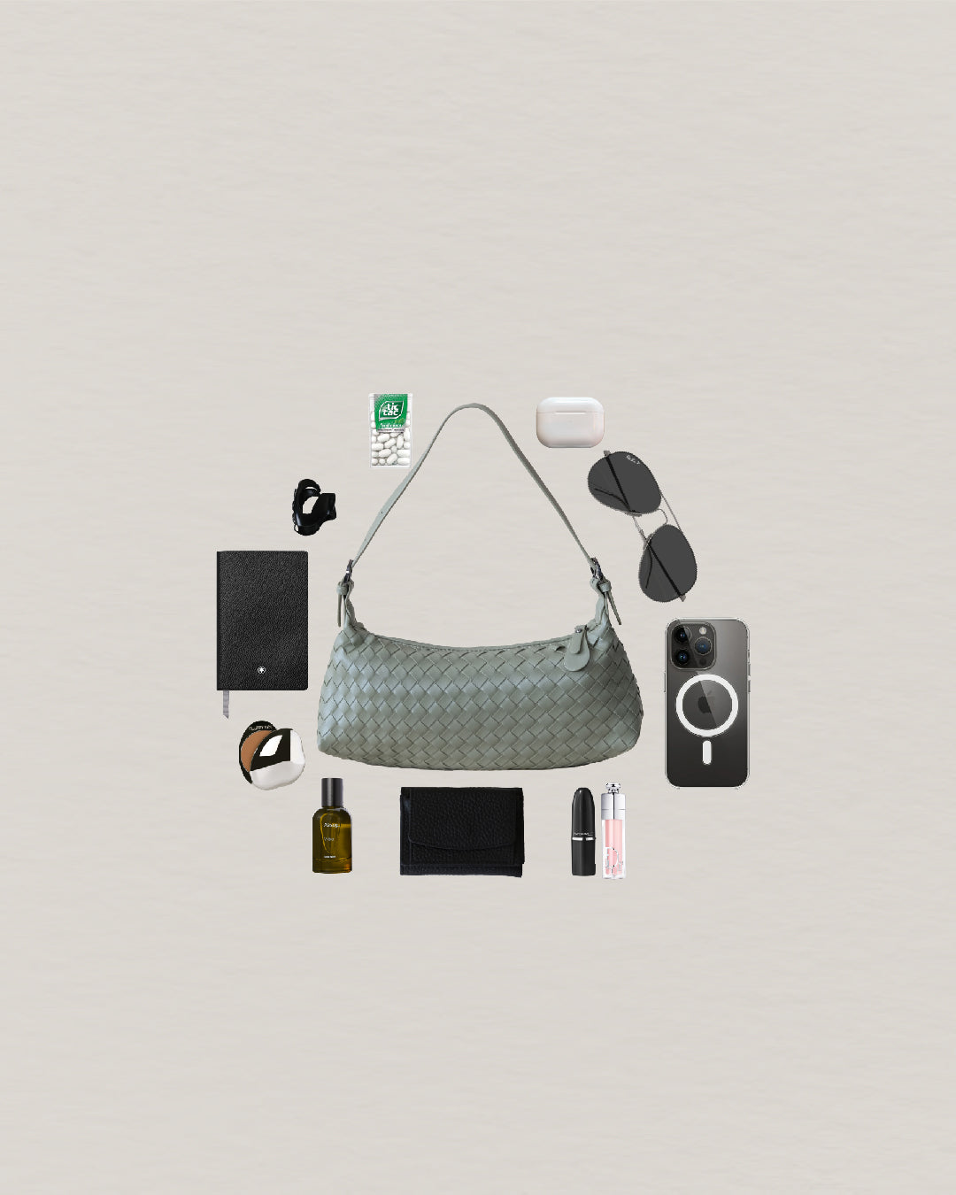 Maison Artisan Colette Baguette Bag - Mineral Green