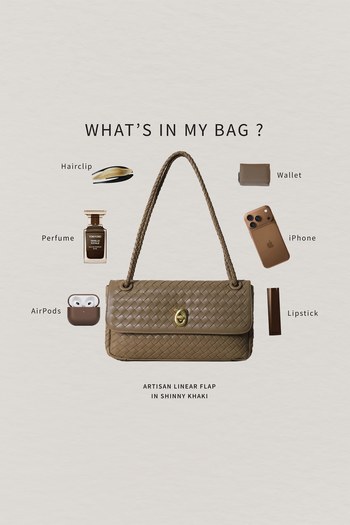 Artisan Linear Flap - Shinny Khaki