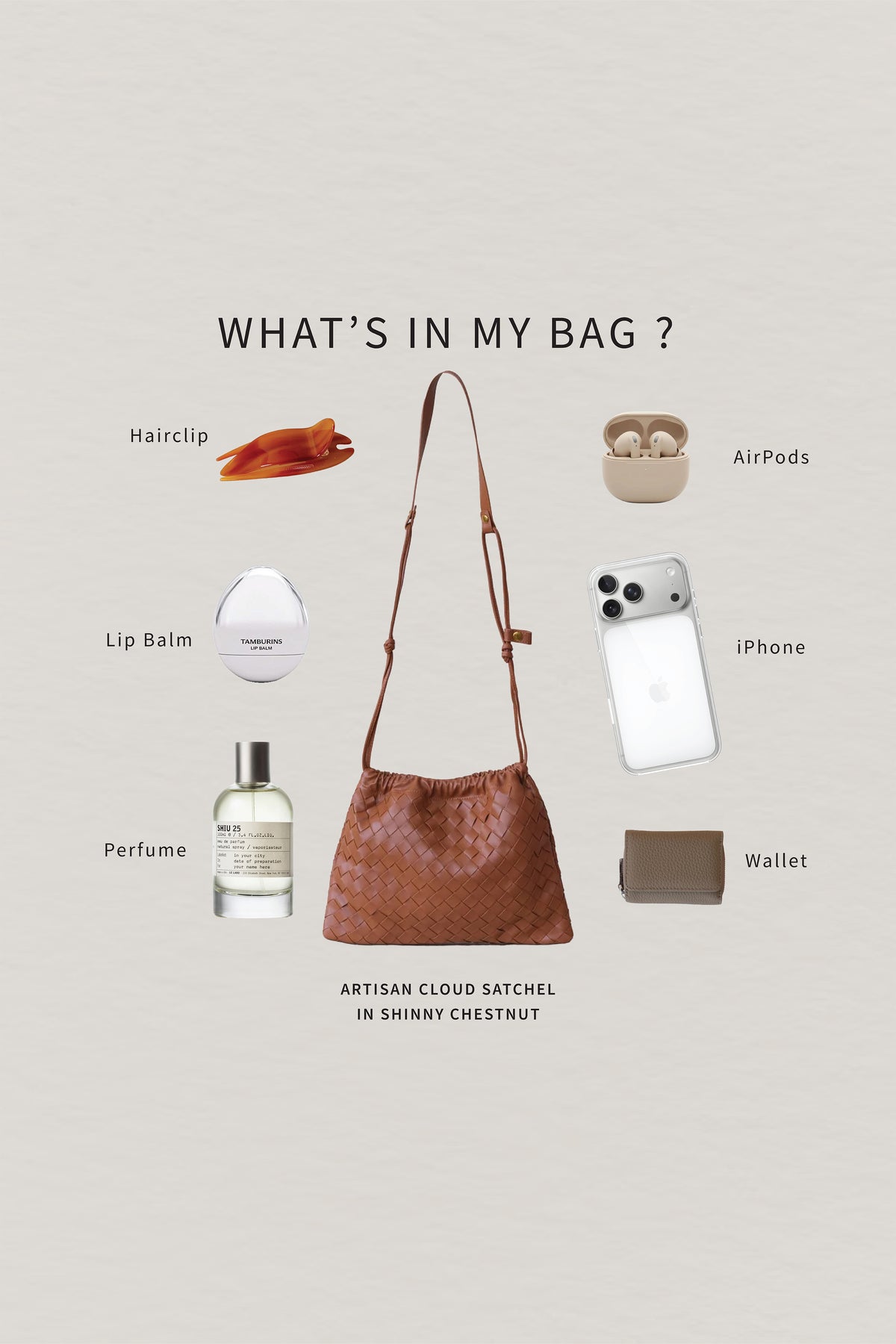 Artisan Cloud Satchel - Shinny Chestnut