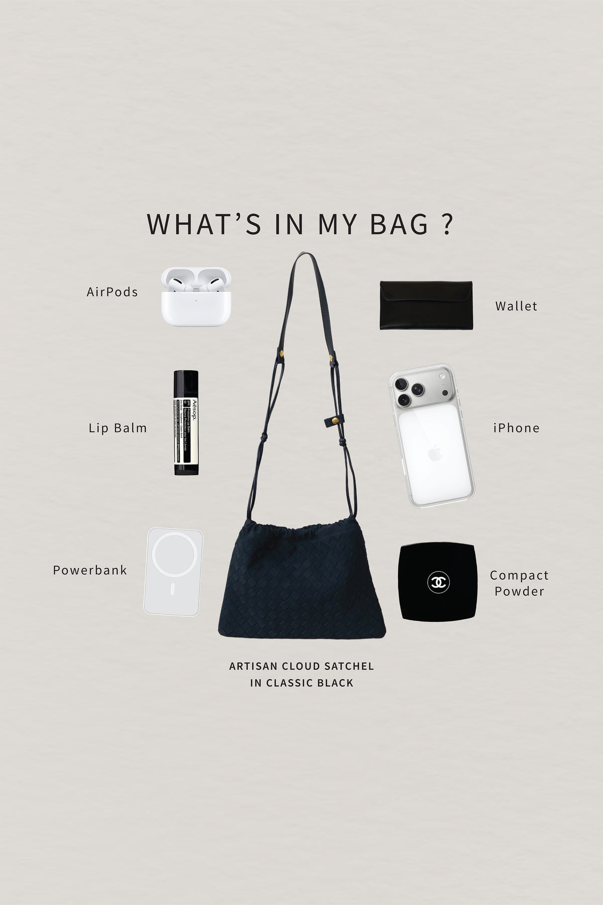 Artisan Cloud Satchel - Classic Black