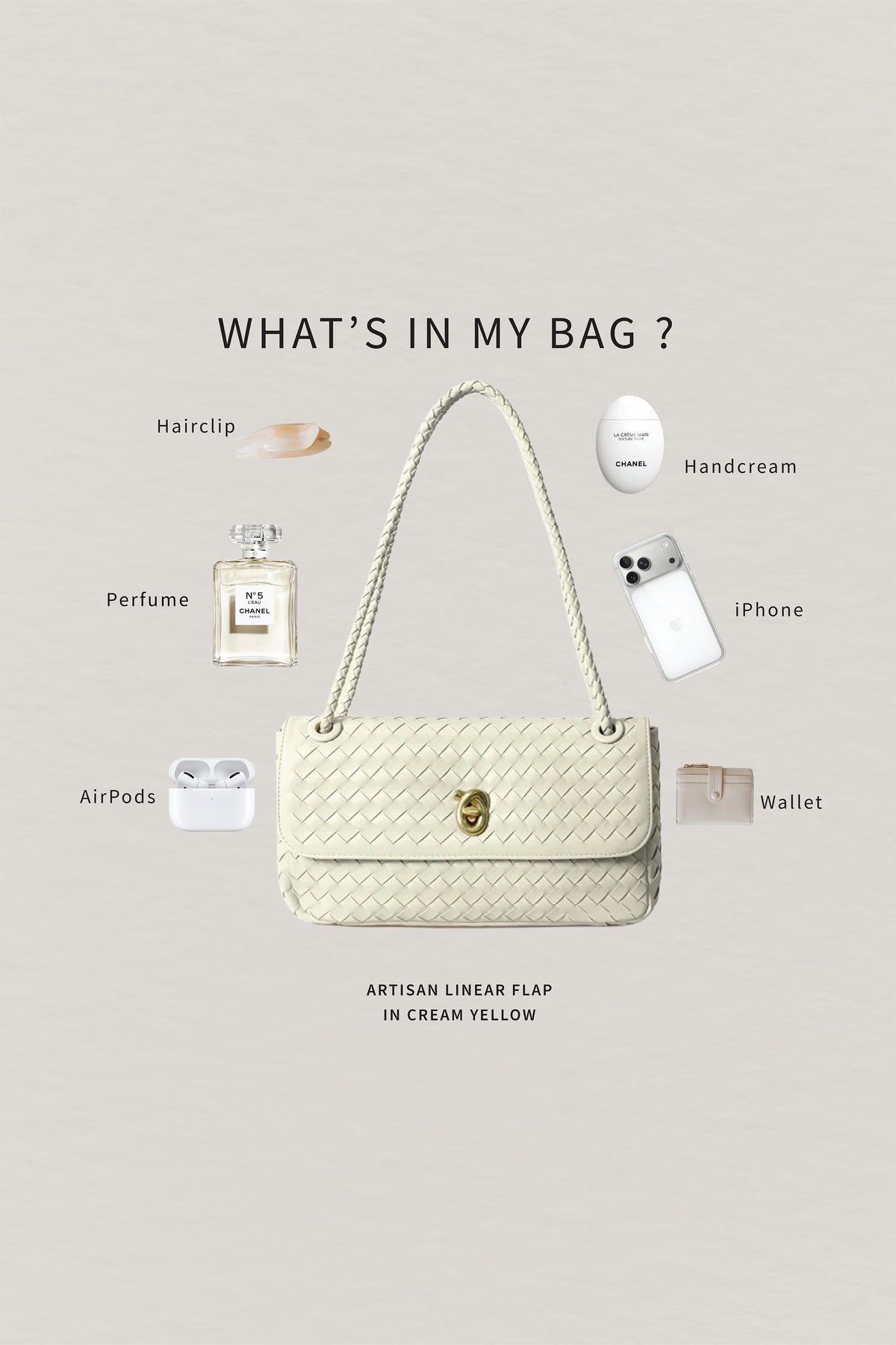 Artisan Linear Flap - Cream Yellow