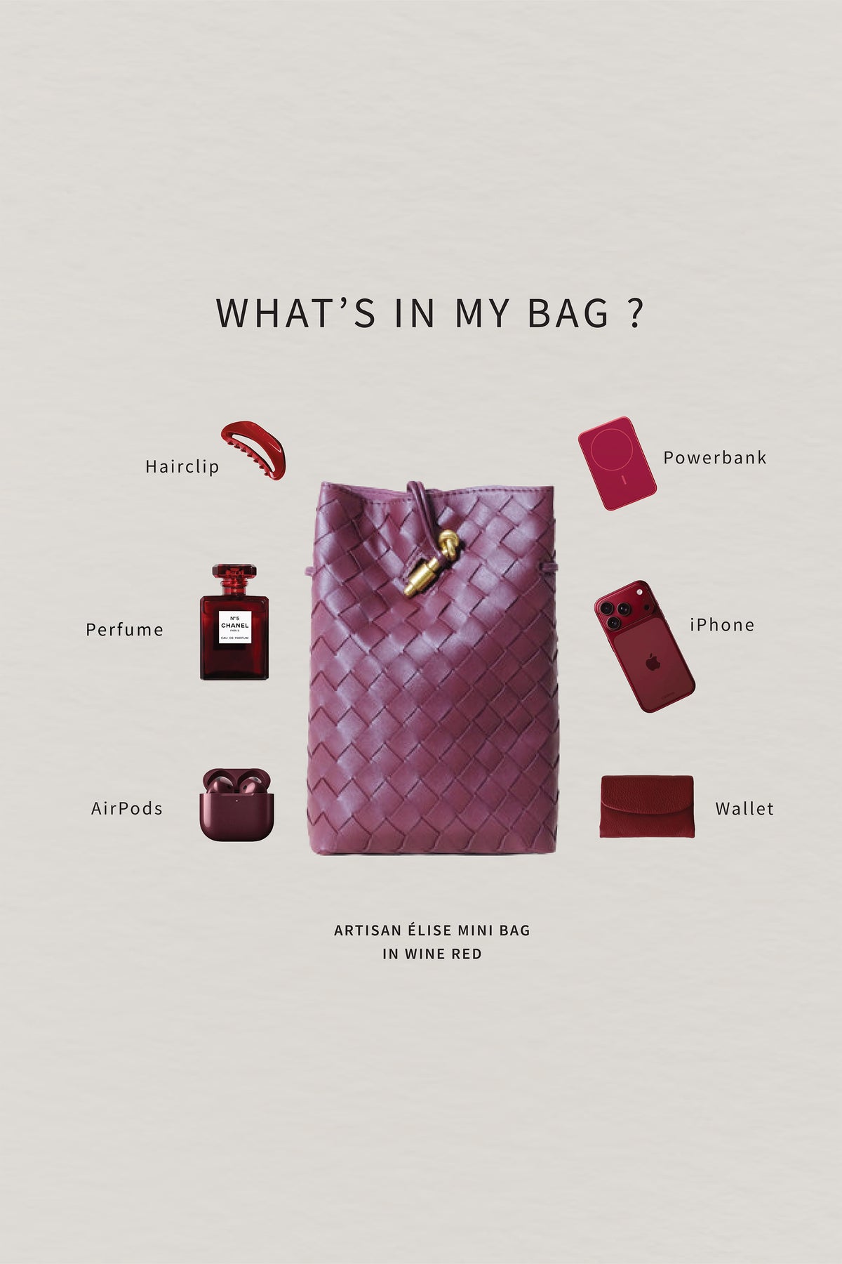 Artisan Élise Mini Bag - Wine Red