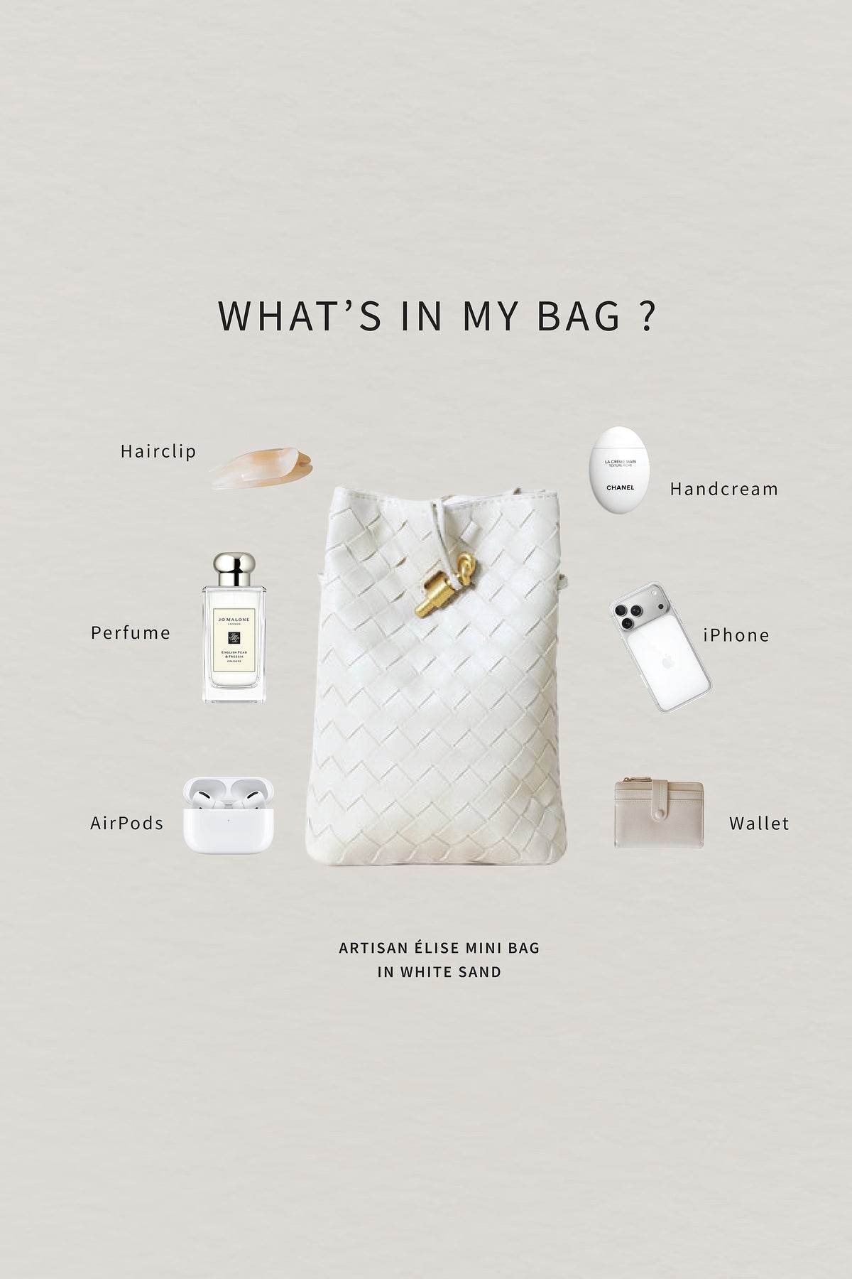 Artisan Élise Mini Bag - White Sand