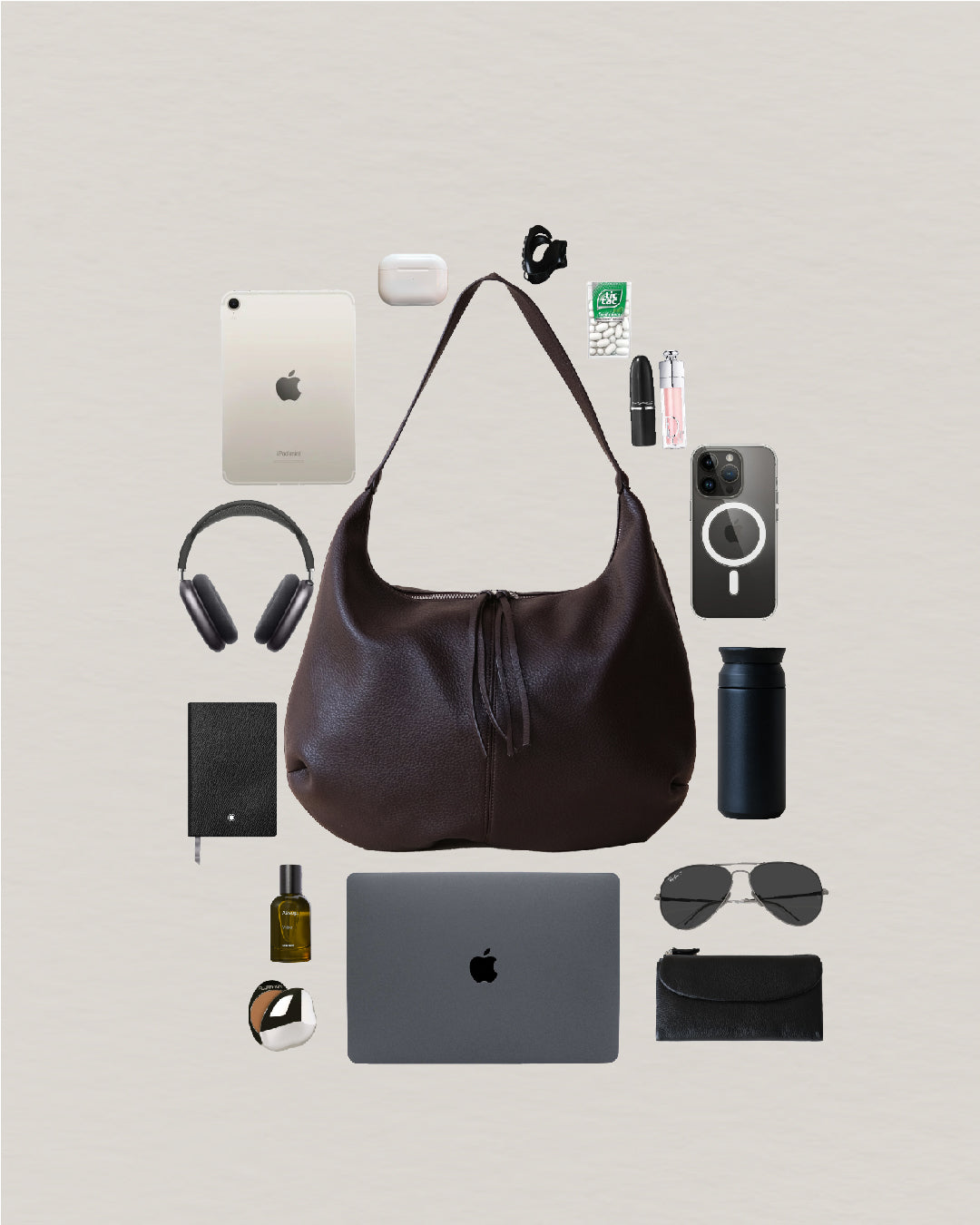 Elara Commuter Tote - Coffee