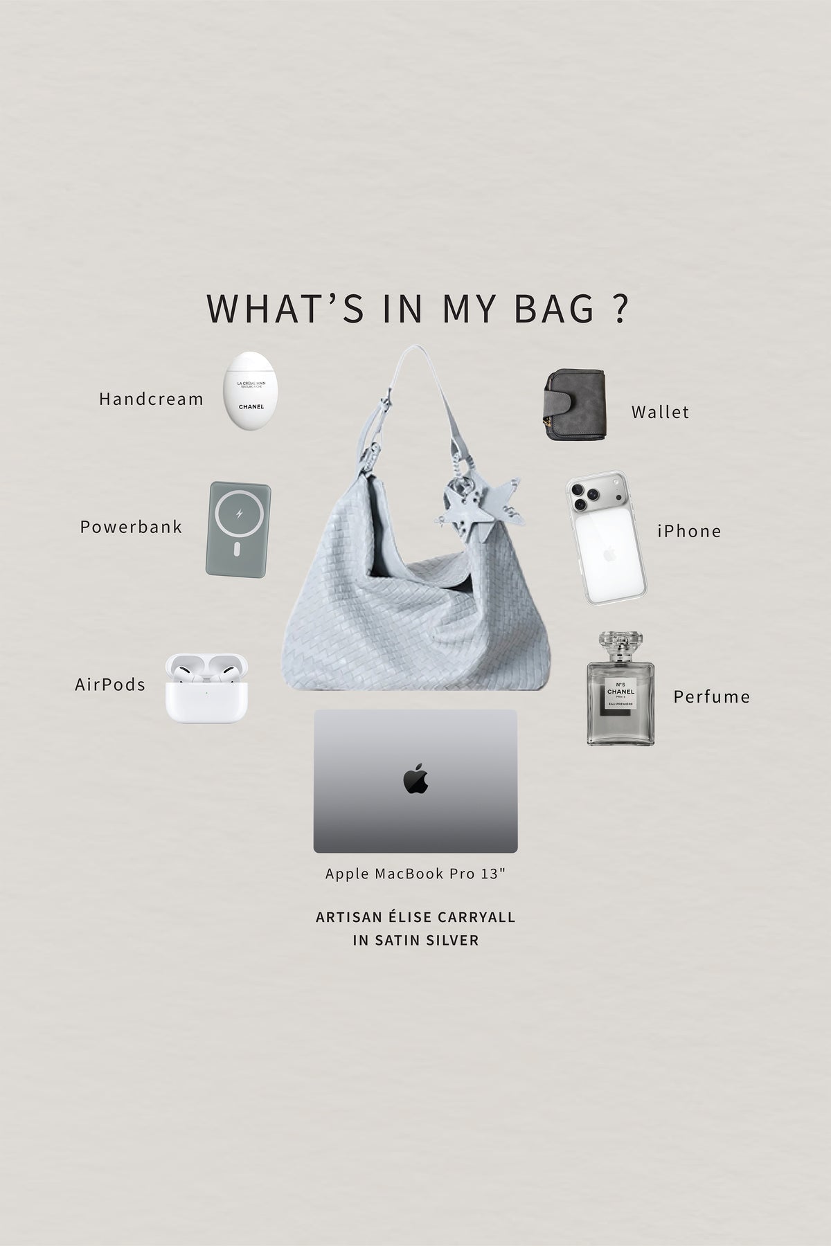 Artisan Élise Carryall - Satin Silver