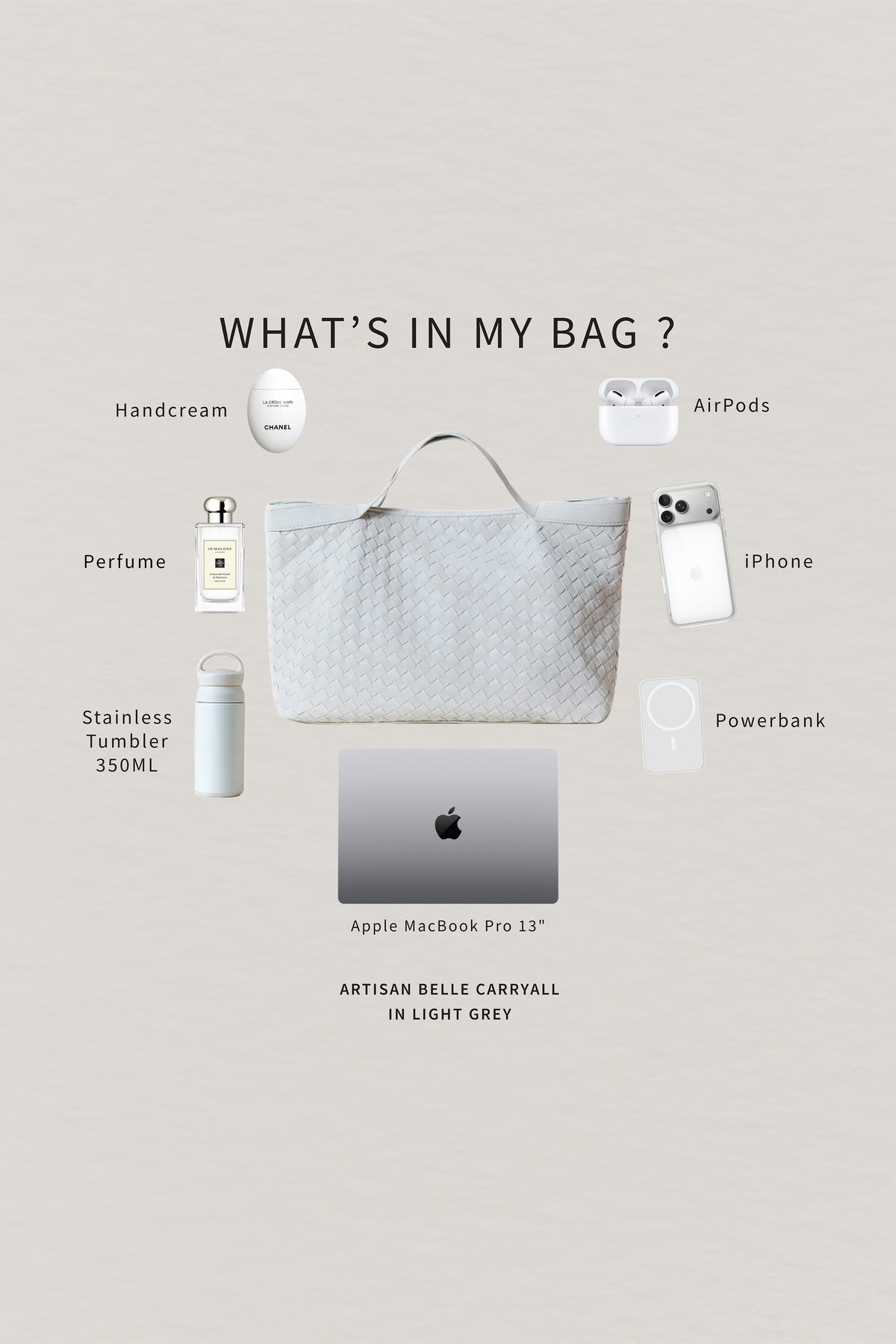 Artisan Belle Carryall - Light Grey