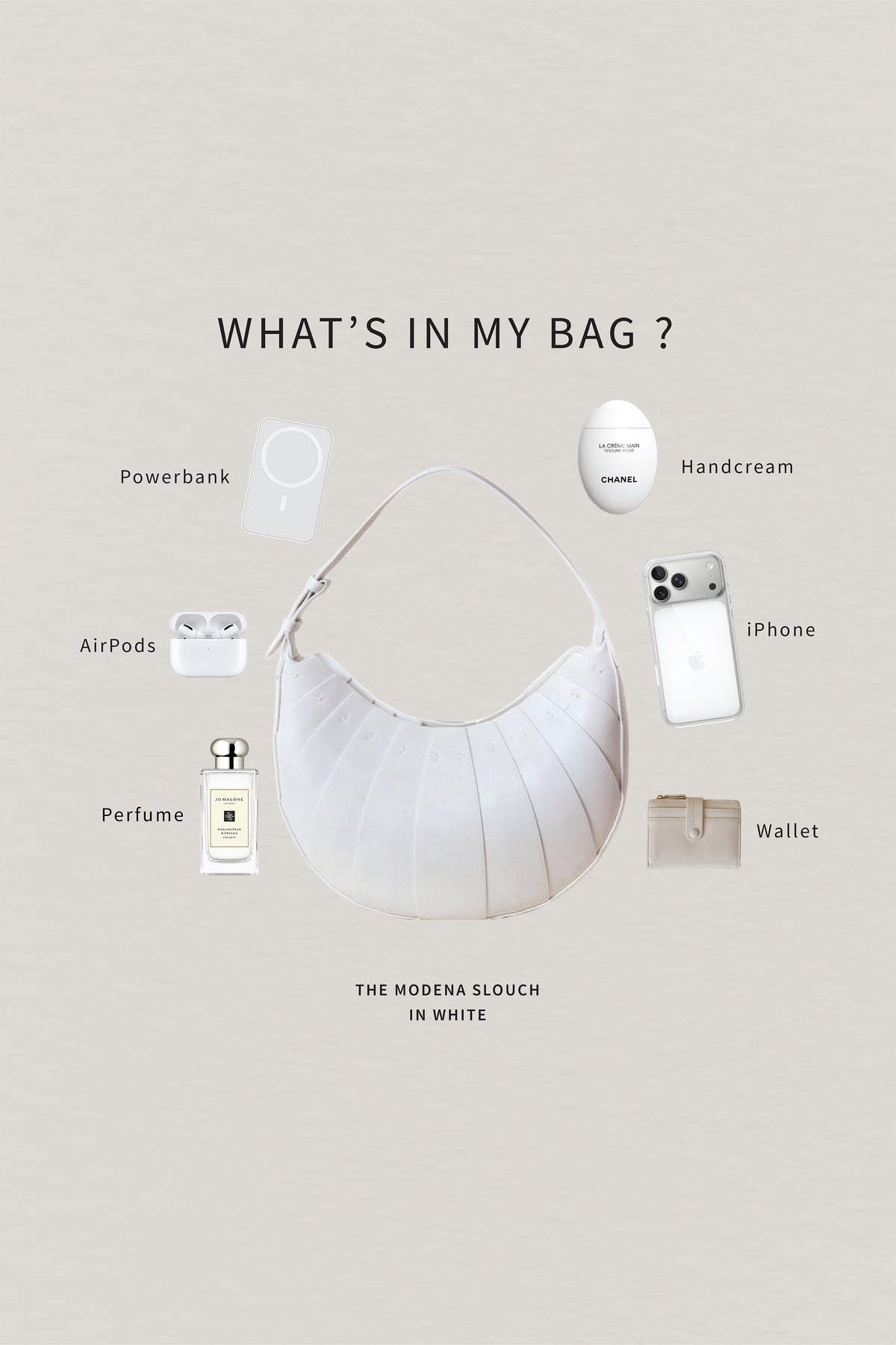 The Modena Slouch - White
