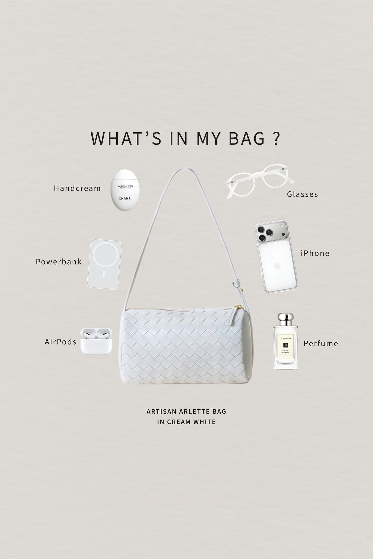 Artisan Arlette Bag - Cream White