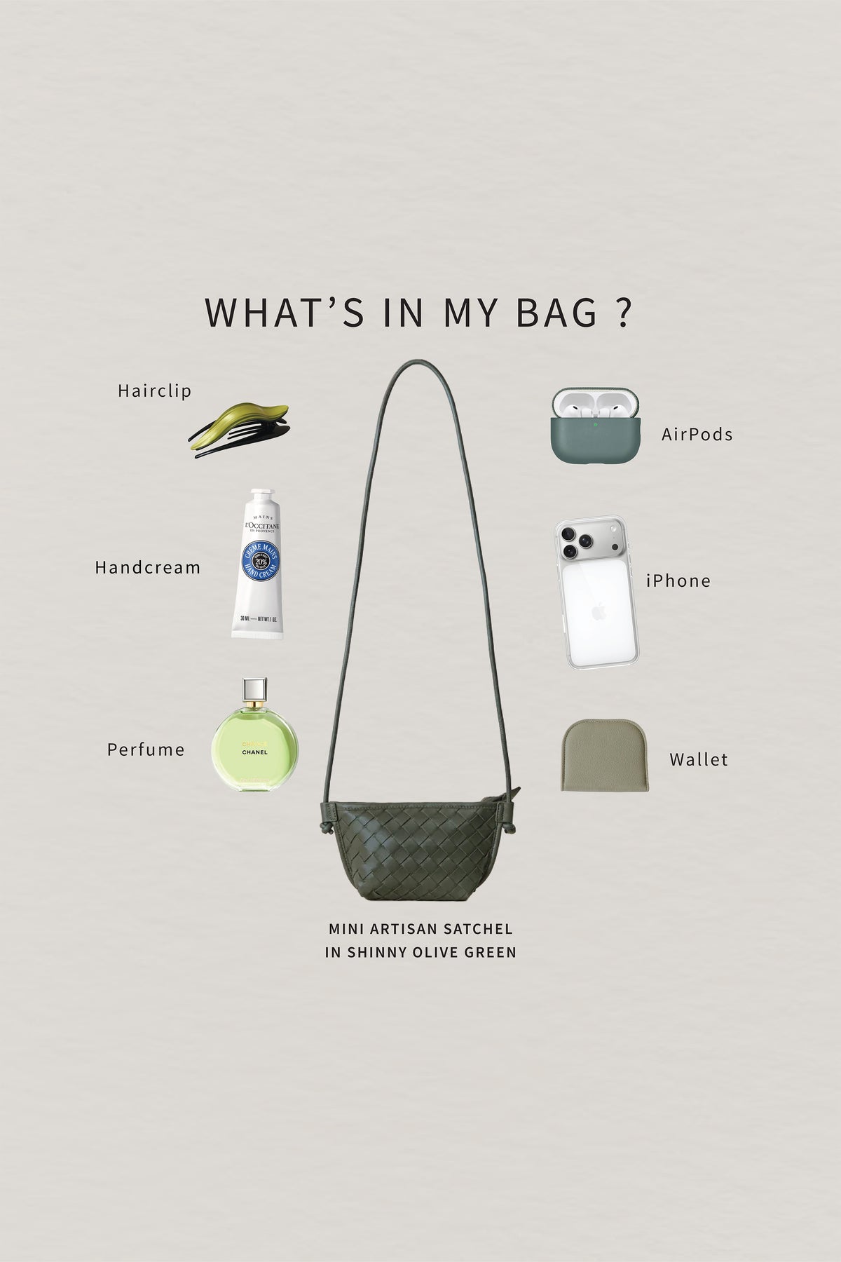 Mini Artisan Satchel - Shinny Olive Green