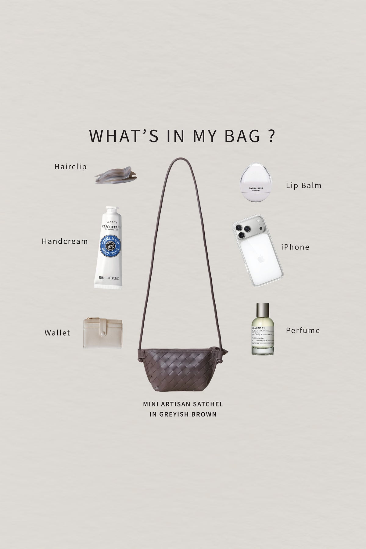 Mini Artisan Satchel - Greyish Brown
