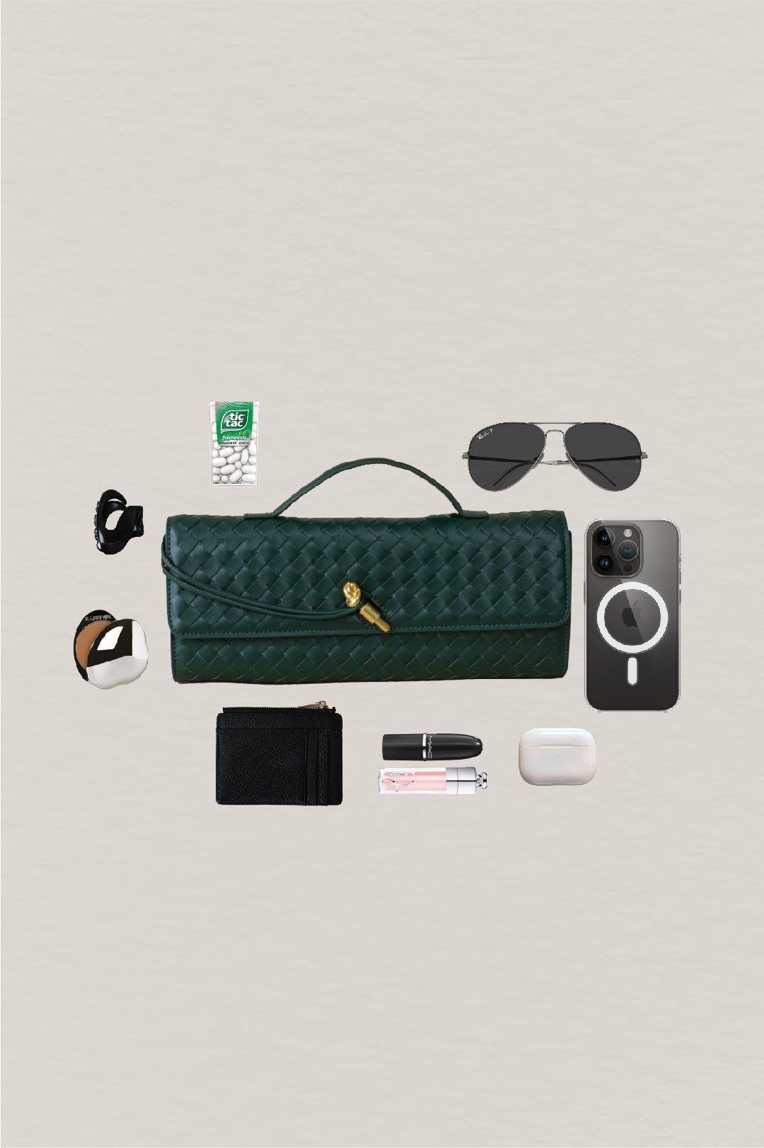 Artisan Crafted Flap Bag - Emerald