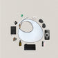 Oval Large Capacity Shoulder Armpit Bag - White