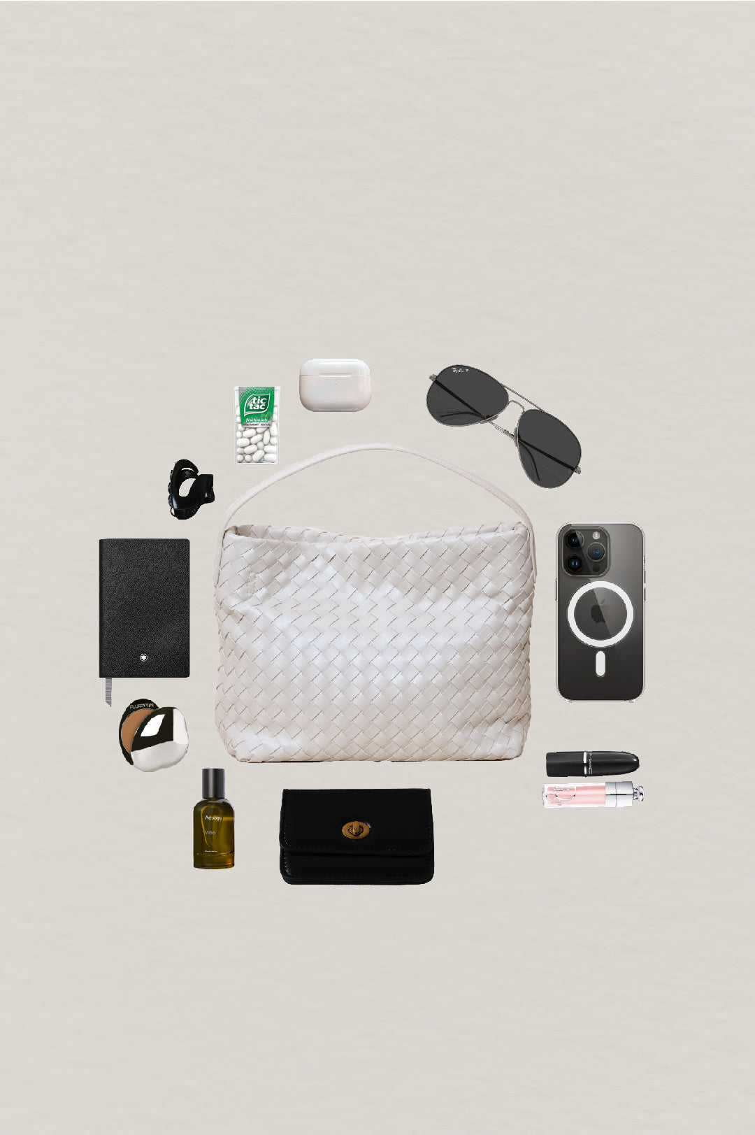Artisan Veloura Tote Bag - White Sand