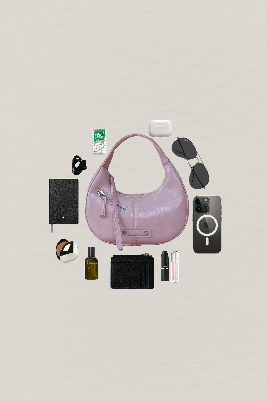 Véra Mini Hobo Bag - Pink