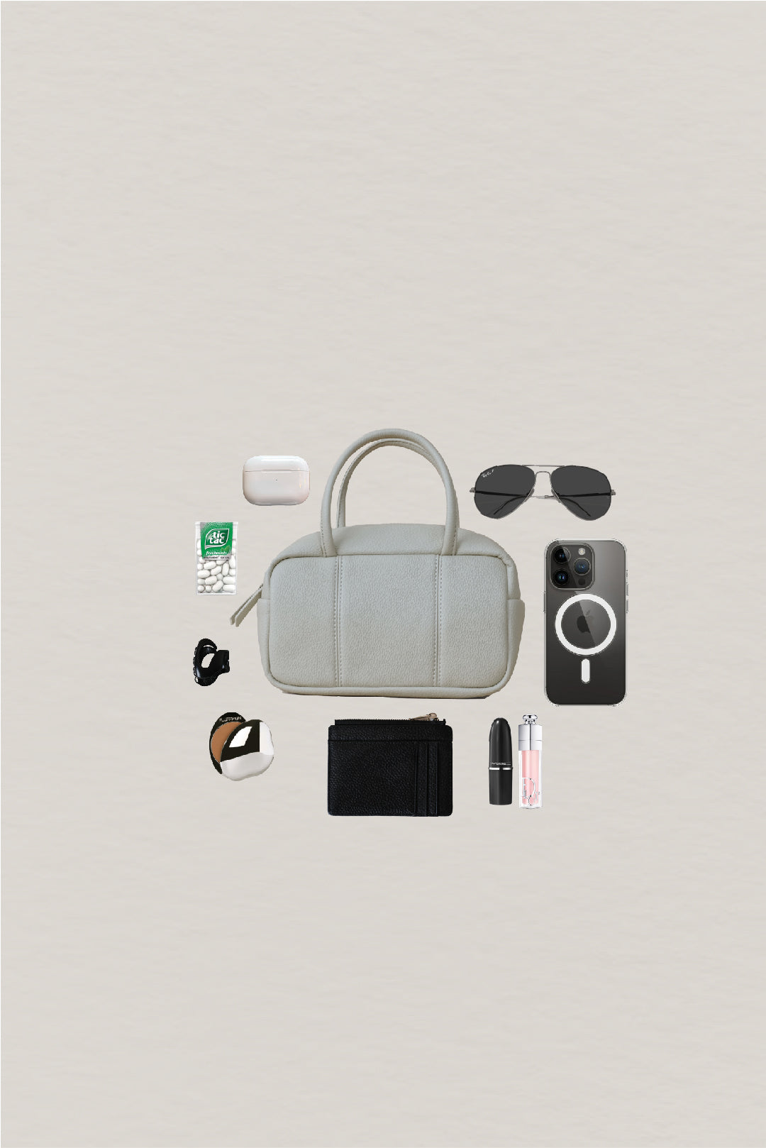 Aurelia Mini Boston - Cream White