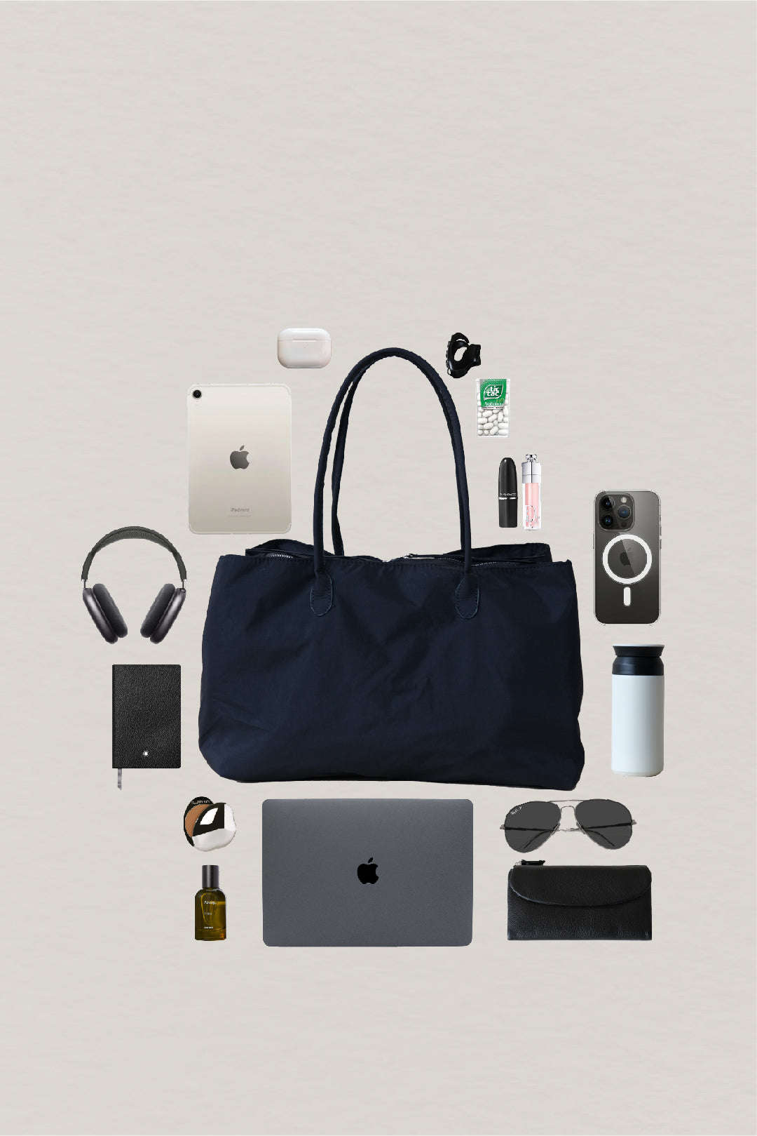 Essence Nylon Tote - Black