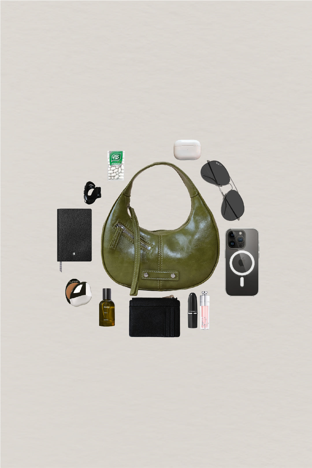 Véra Mini Hobo Bag - Green