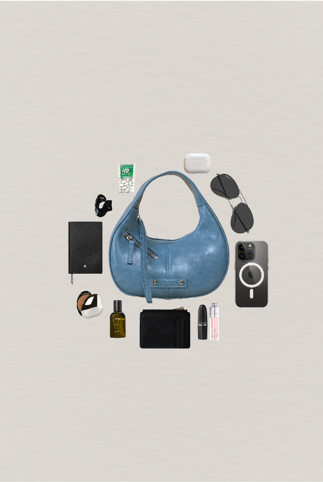 Véra Mini Hobo Bag - Blue