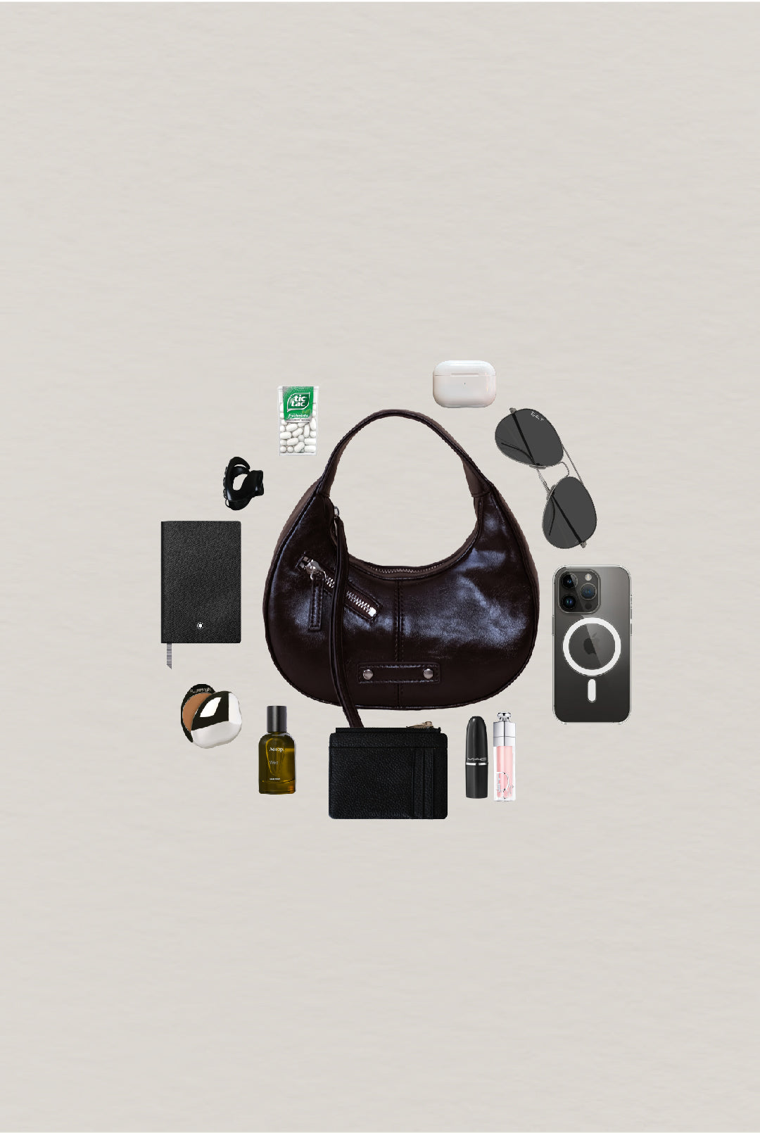 Véra Mini Hobo Bag - Coffee