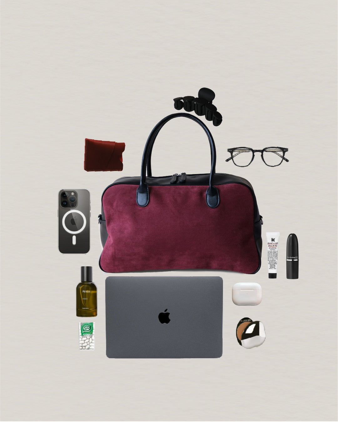 The Atelier Soft Tote - Wine Red