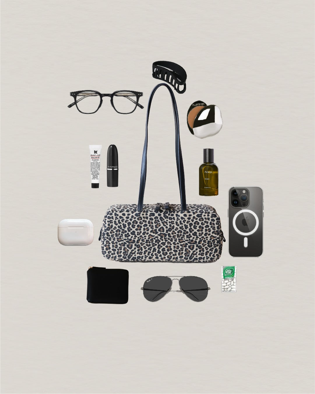 Éclat Everyday Shoulder Bag - Apricot Leopard