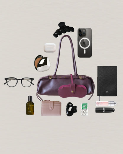 Aurora Classic Dome Bag - Wine Red