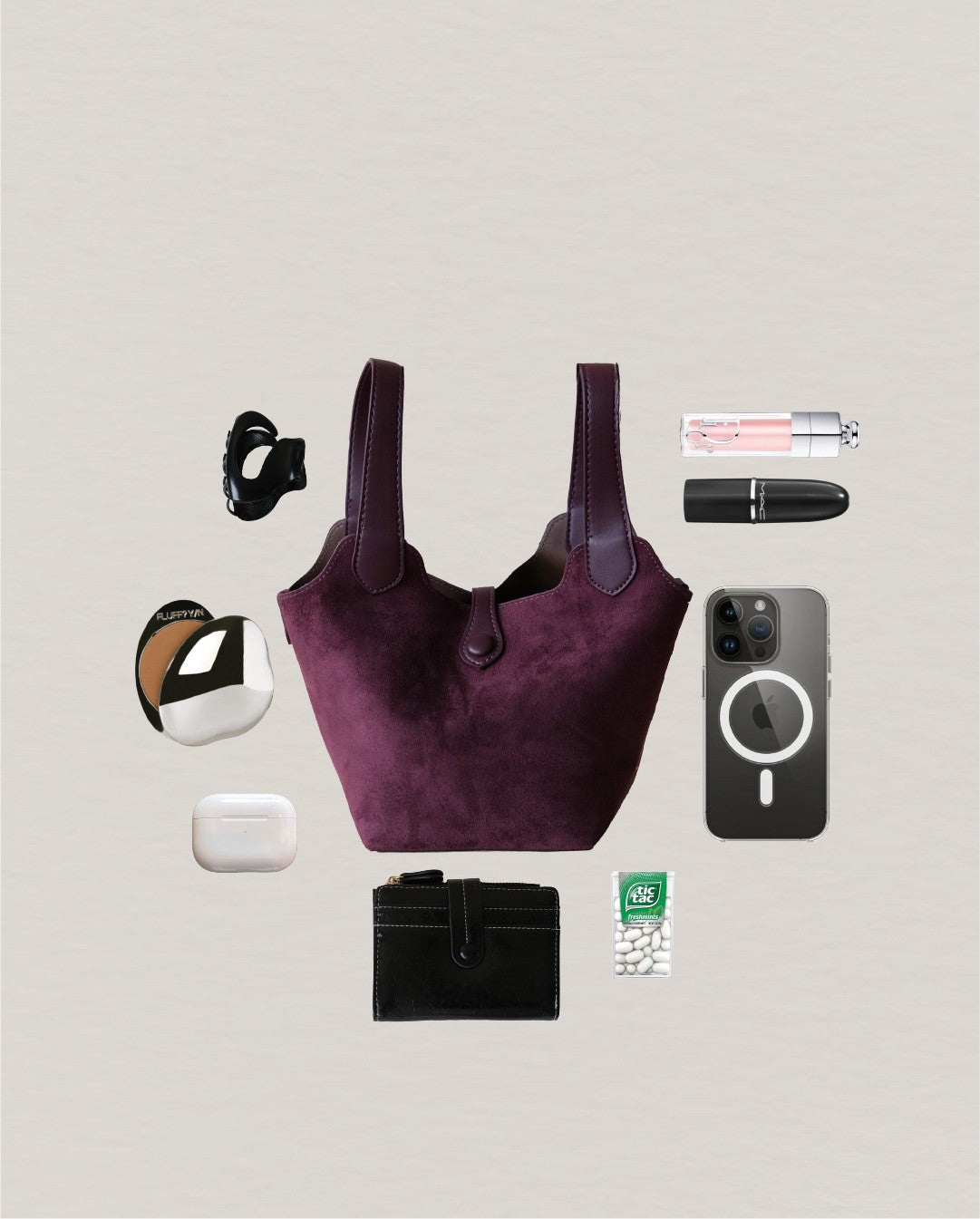 Époque Bucket Bag - Reddish Purple