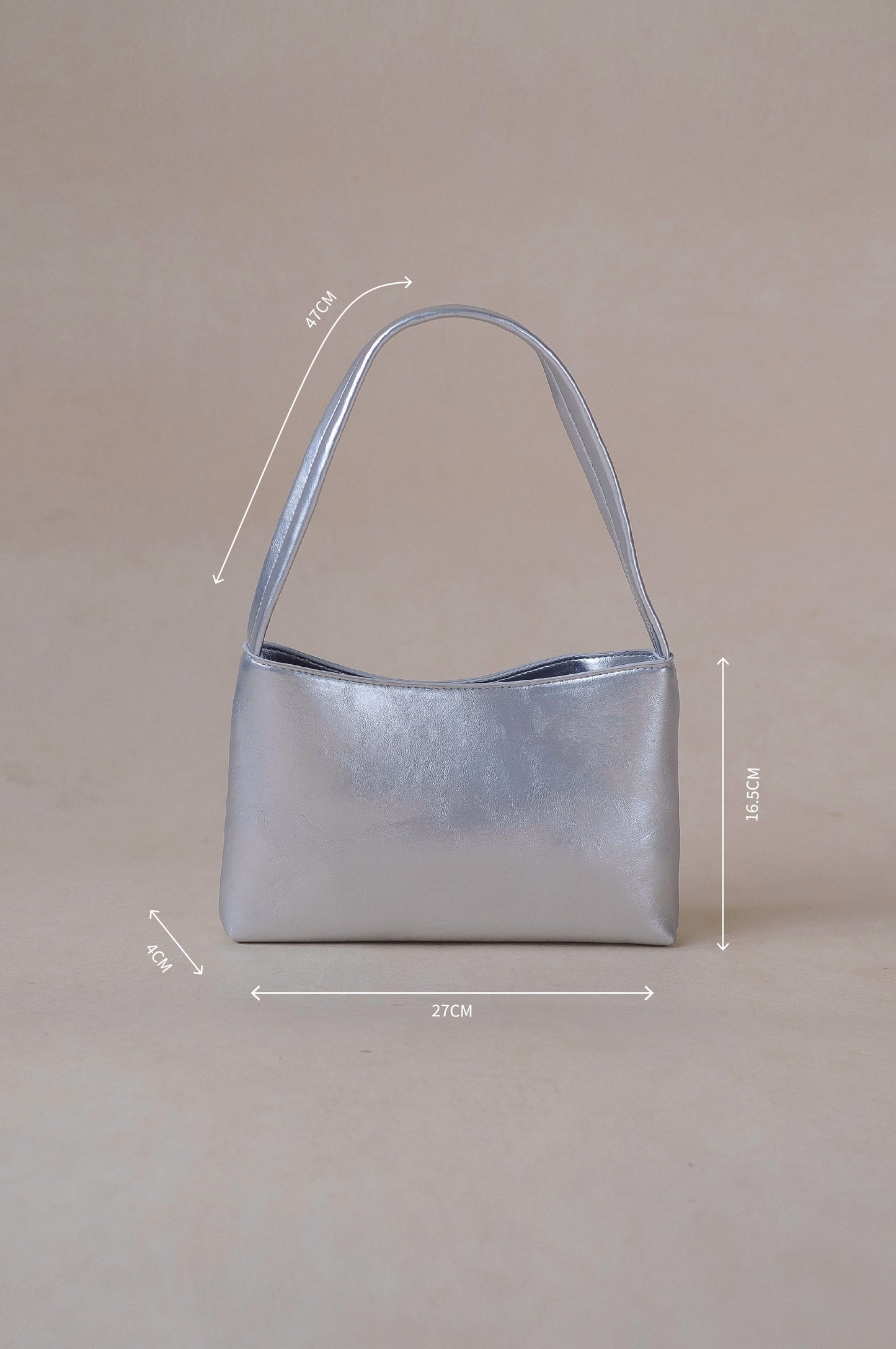 French Style Versatile Armpit Bag - Silver