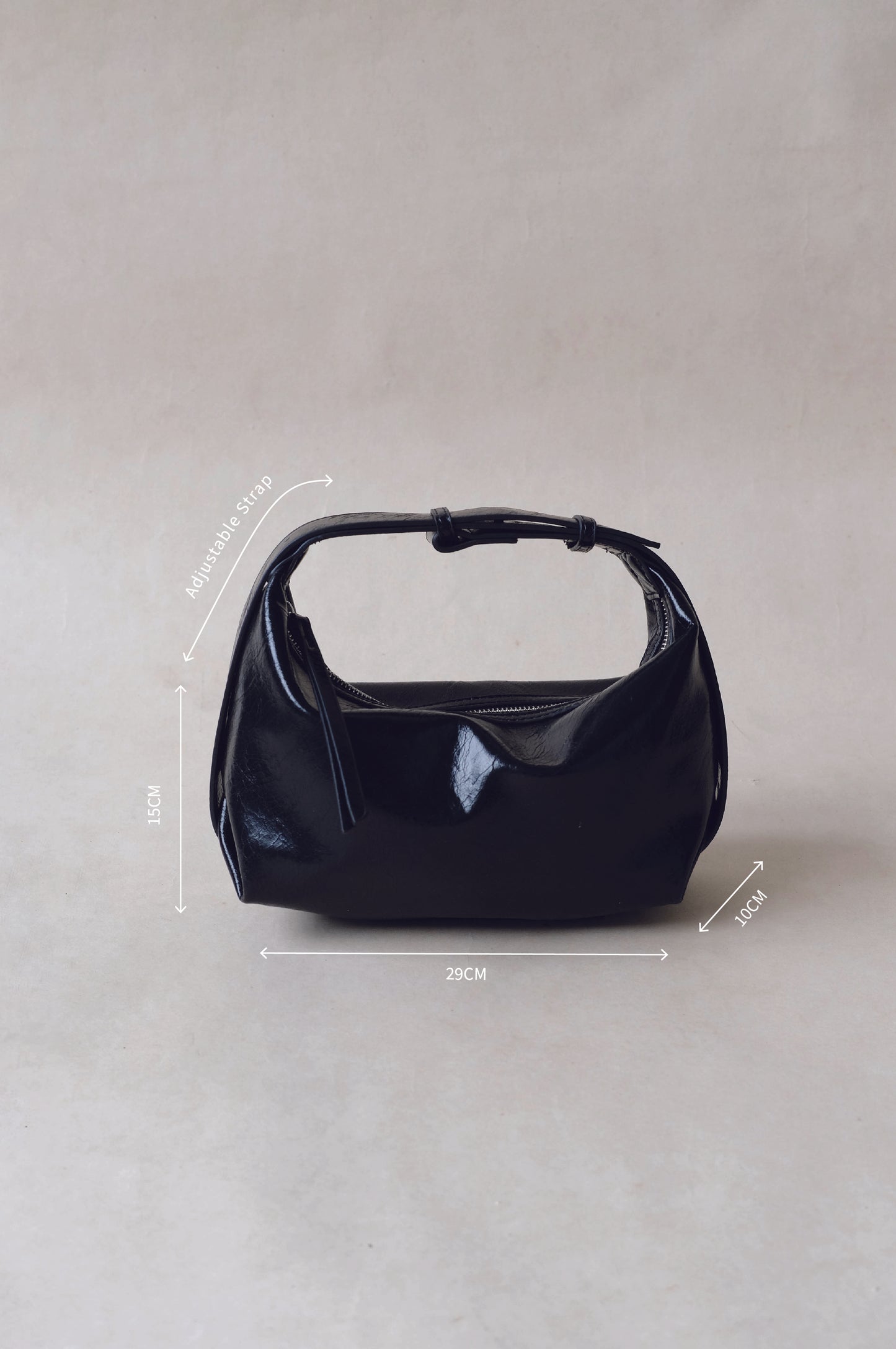 French Retro Lunch Box Bag In Classic Black