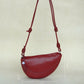Half-Moon Croissant Bag In Red