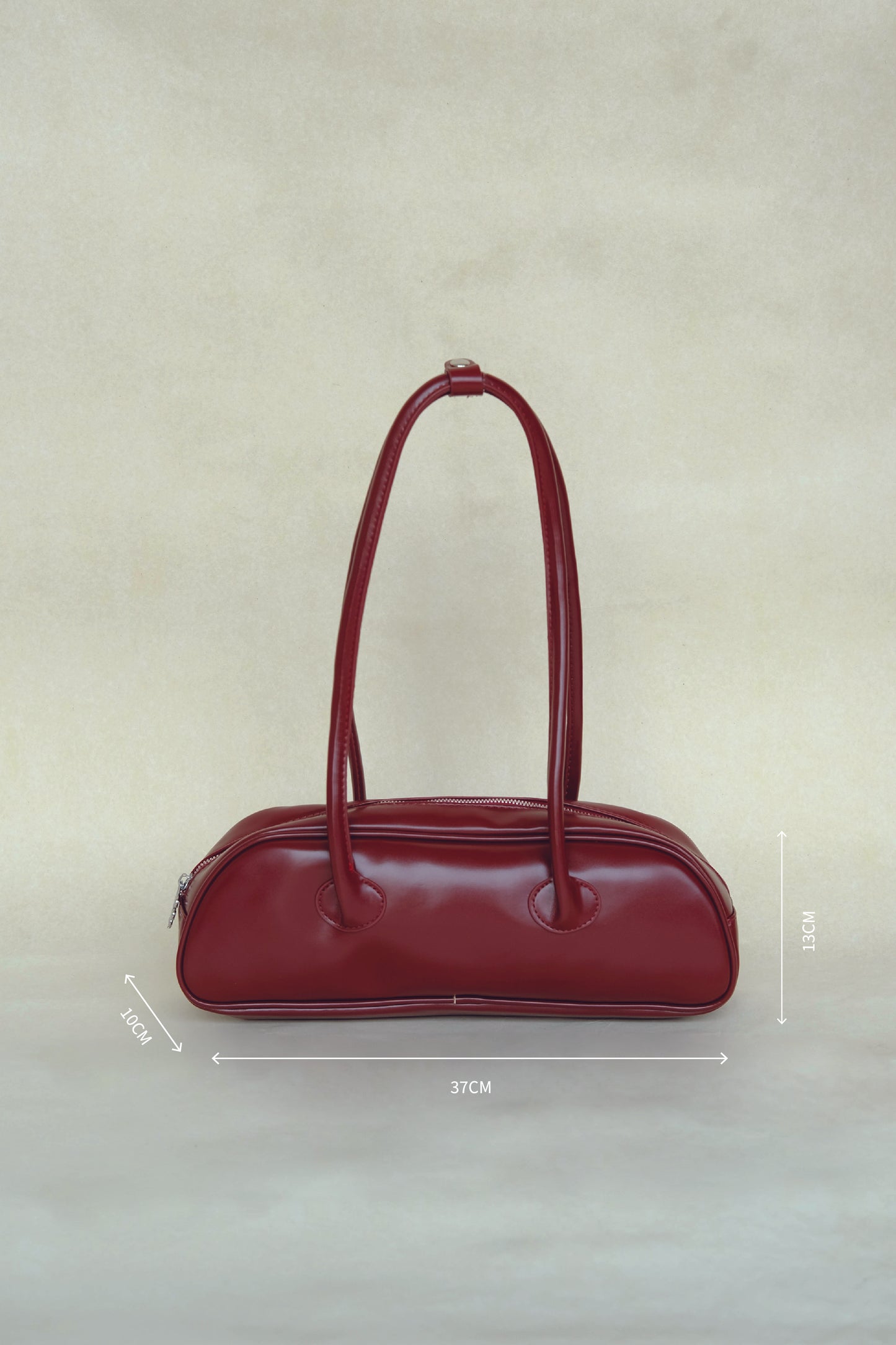 French Baguette Grand Shoulder Bag In Wine Red