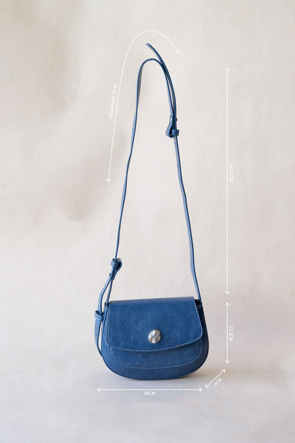 The Yuna Saddle Bag - Deep Ocean Blue