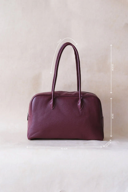 The Elira Tote - Wine Red