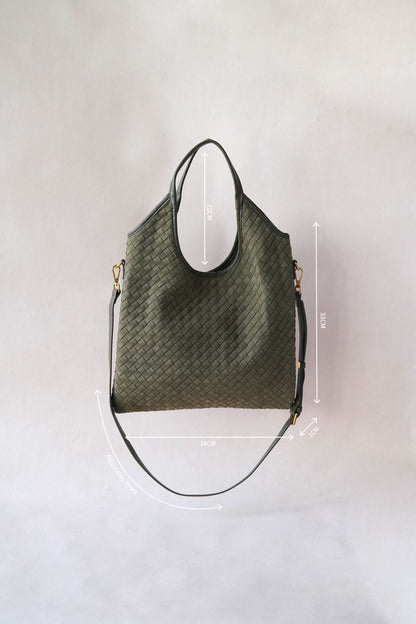 The Artisan Duo Tote - Olive Green