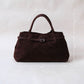 The Elegant Suede Bag In Dark Coffee