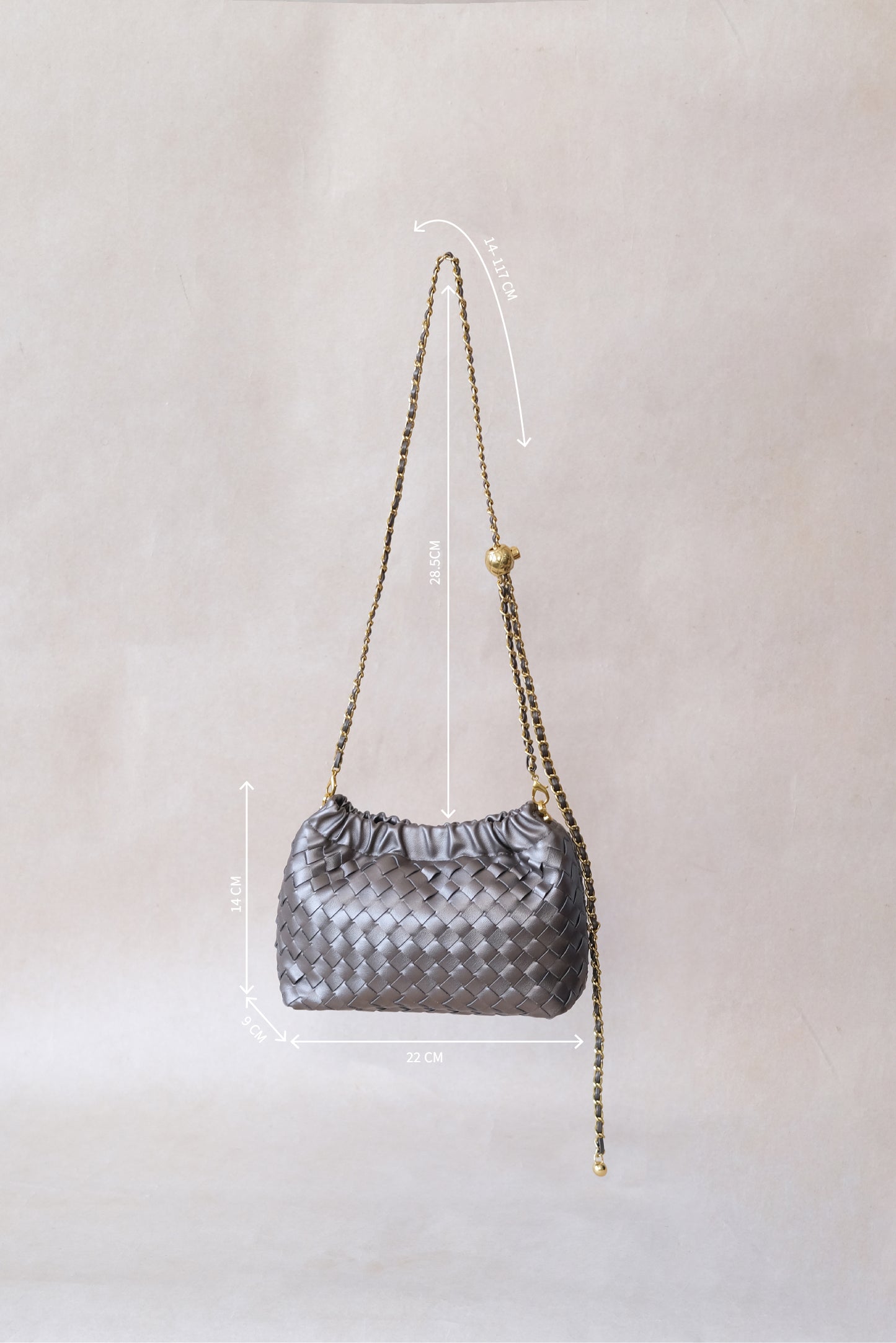 Artisan Signature Cloud Bag - Metallic Gray