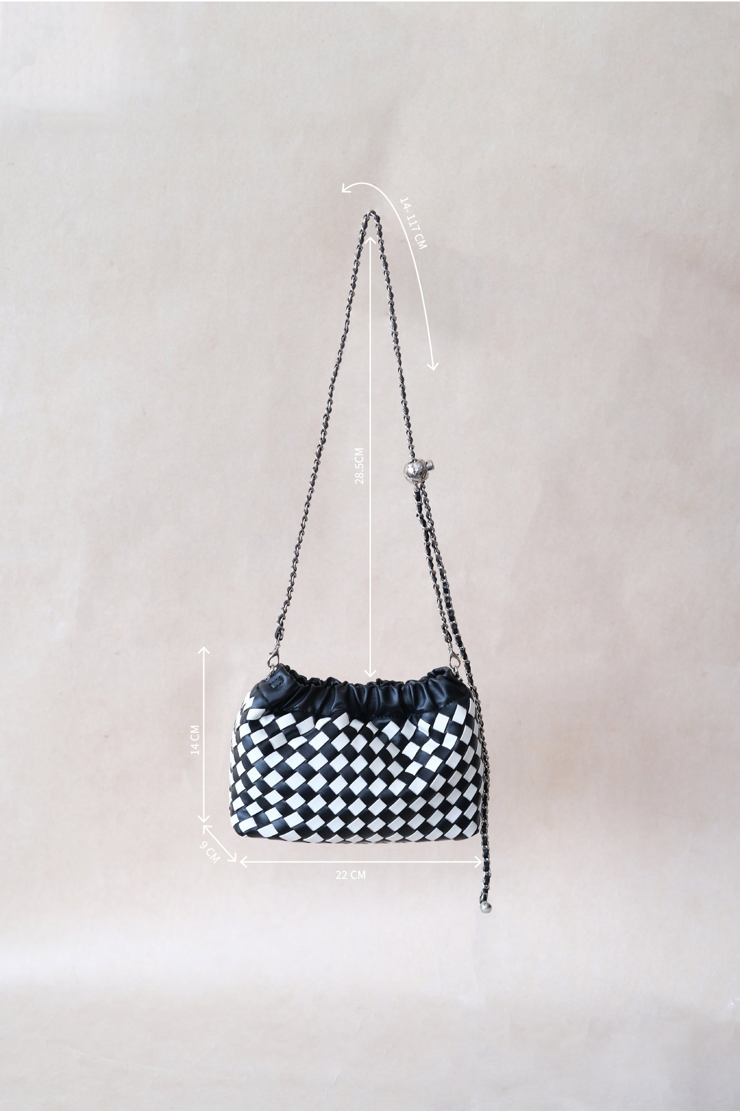 Artisan Signature Cloud Bag - Black and White