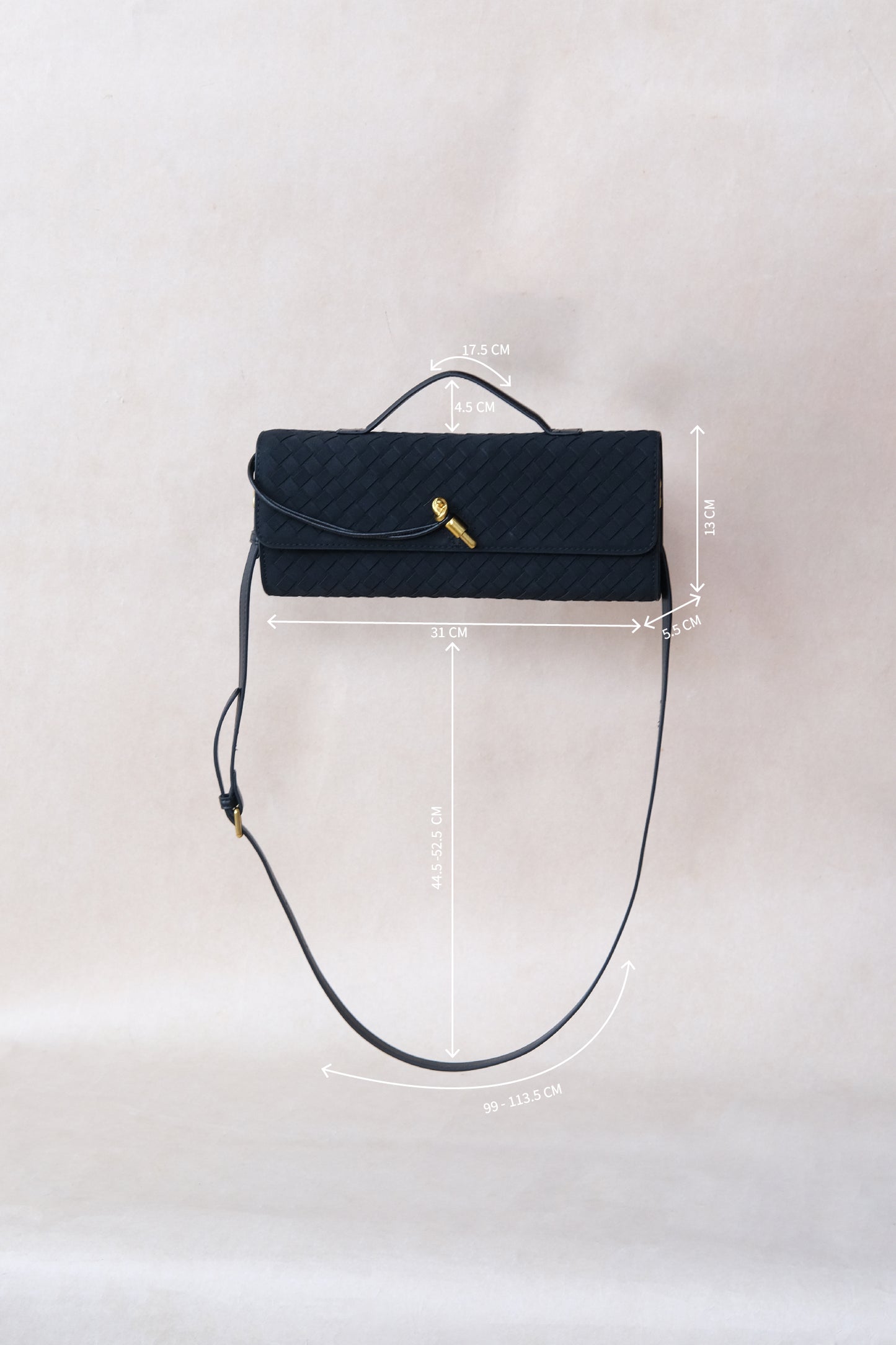 Artisan Crafted Flap Bag - Classic Black