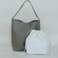 Pebbled Texture Soft Leather Simple Shoulder Bag in Mud Color