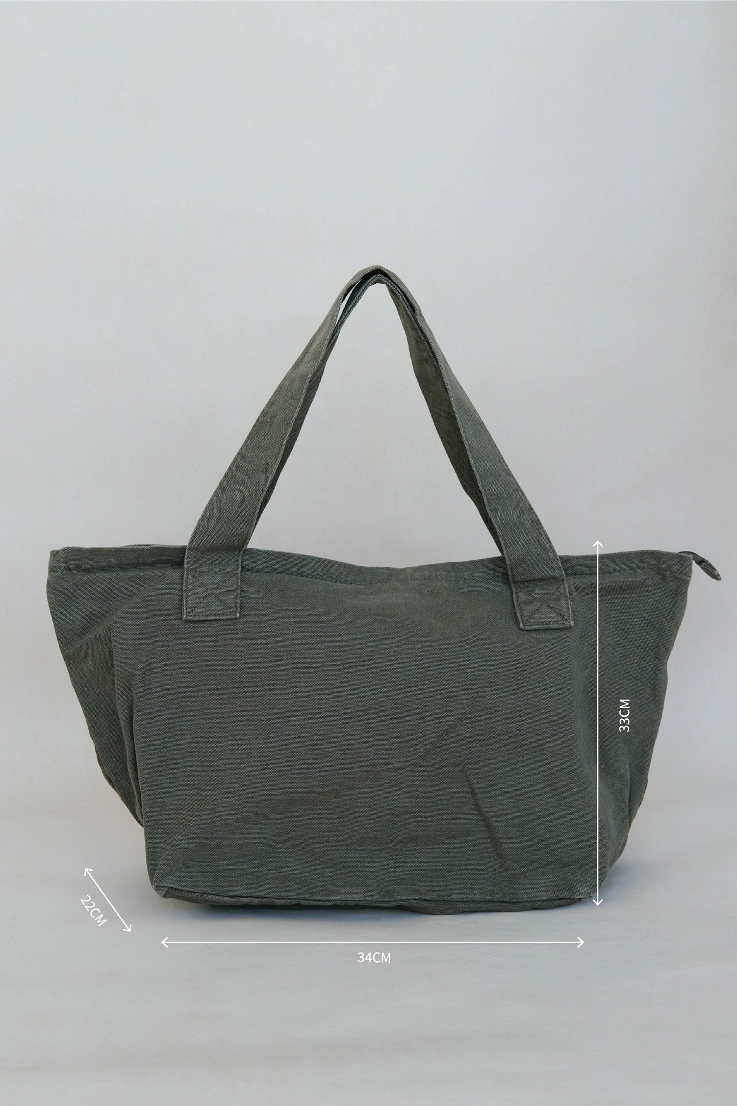 Tote Shoulder Bag in Navy Green