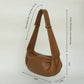 PU Soft Leather Pillow Bag in Brown