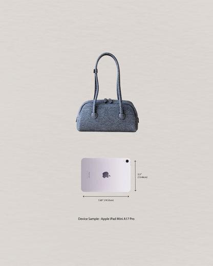 The Élan Denim Tote - Classic Black