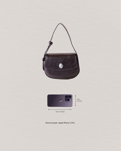 The Yuna Saddle Bag - Dark Coffee
