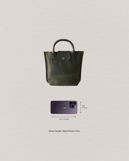 The Chérie Bucket Bag - Navy Green