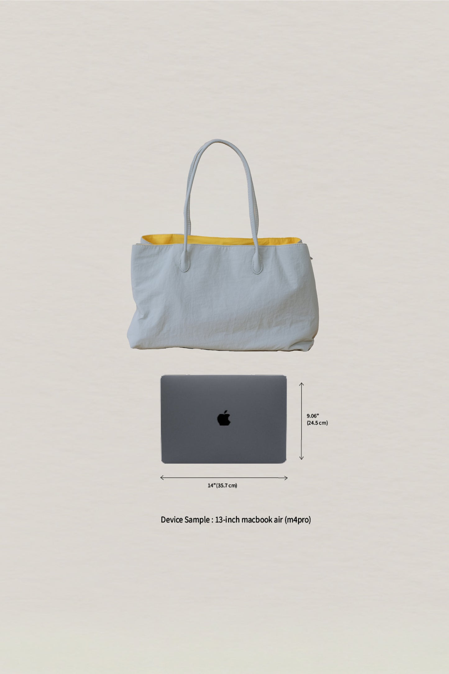 Noir Atelier Utility Tote - Grey Yellow