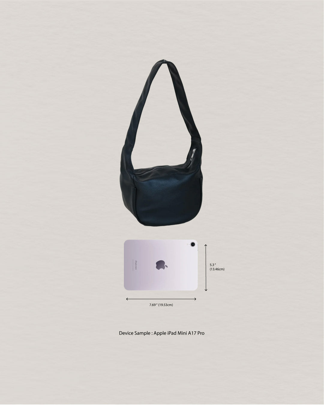 經典黑色 PU 單肩手提包