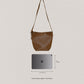 Large-Capacity Lychee Texture Shoulder/Crossbody Set In Chestnut
