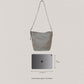 Large-Capacity Lychee Texture Shoulder/Crossbody Set In Light Mud