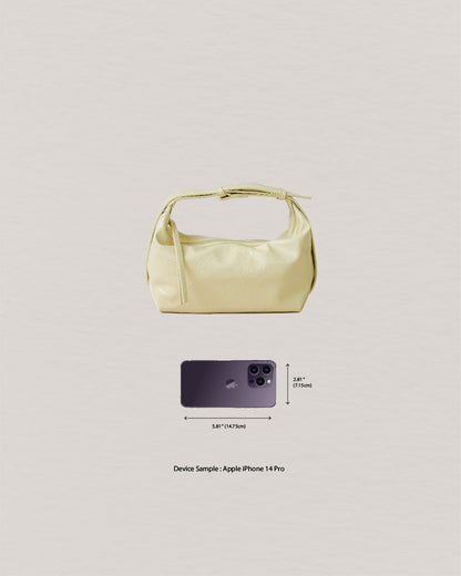 French Retro Lunch Box Bag In Macaroon Yellow