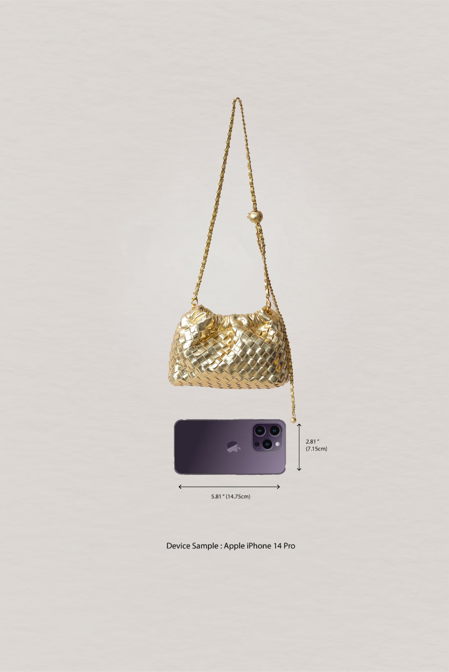 Artisan Signature Cloud Bag - Shinny Gold
